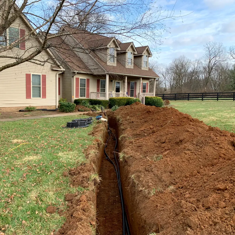 Geothermal Installation House During Excavation
